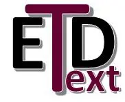 A logo of etd text